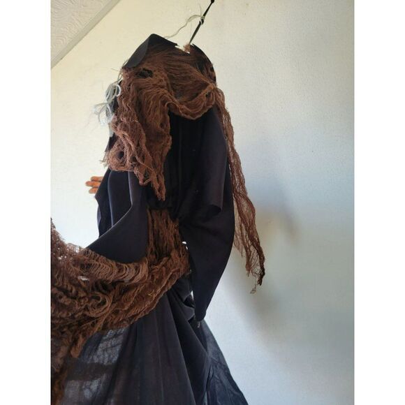 Orange hanging skeleton Halloween props scary long decor vintage - Picture 6 of 10